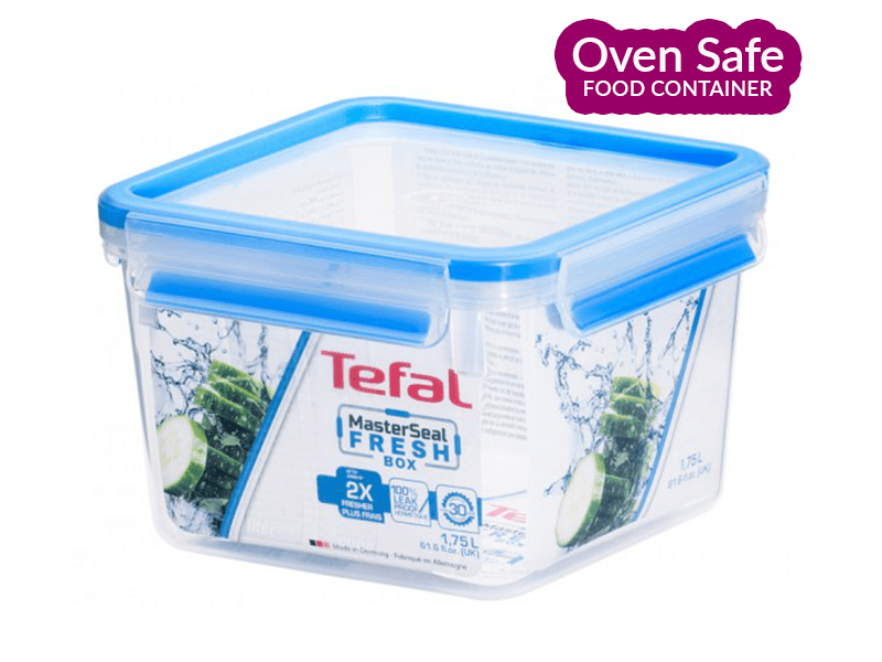 Buy new Tefal Oven-safe MasterSeal Plastic Food Storage Container, Square, Blue 1.75l - K3021712_ in Uganda - - Free Delivery > Long warranty > Lifetime After-sales Support