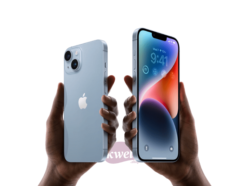 Buy new iPhone 14; 6.1‑inch, 6GB RAM, 128GB Memory, 5G, iOS 16, 3279 mAh Battery, Dual Camera, 12MP + 12MP Camera in Uganda - - Free Delivery > Long warranty > Lifetime After-sales Support