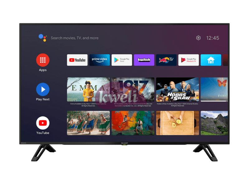 Buy new Sharp 65 inch 4K UHD Android TV 4TC65CK1X; Smart TV with Bluetooth, WIFI, Chromecast, Free-to-Air Receiver, 224watts in Uganda - - Free Delivery > Long warranty > Lifetime After-sales Support