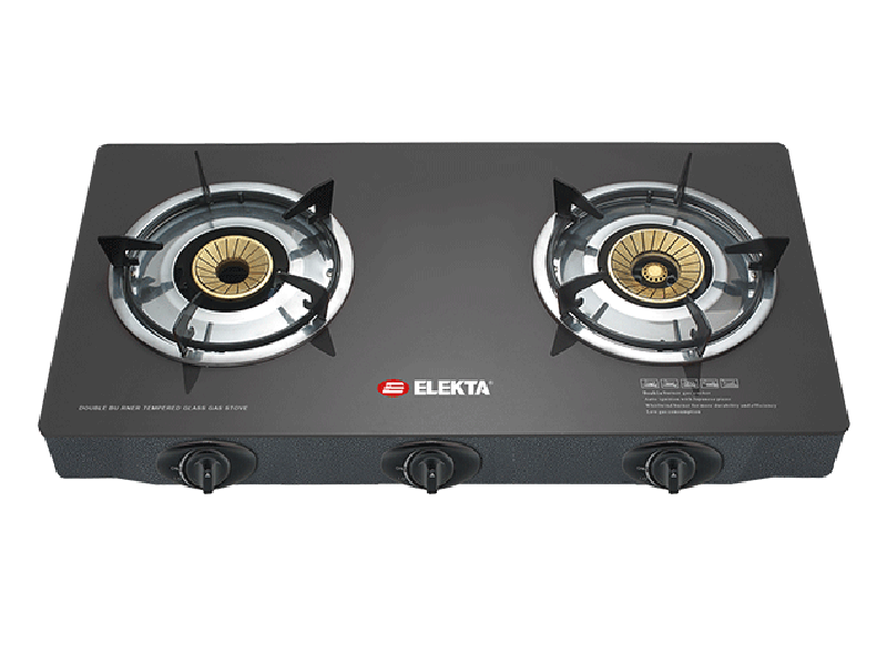 Buy new Elekta Double Table Glass Stove + Auto Ignition - EGC-207 (GB) in Uganda - - Free Delivery > Long warranty > Lifetime After-sales Support
