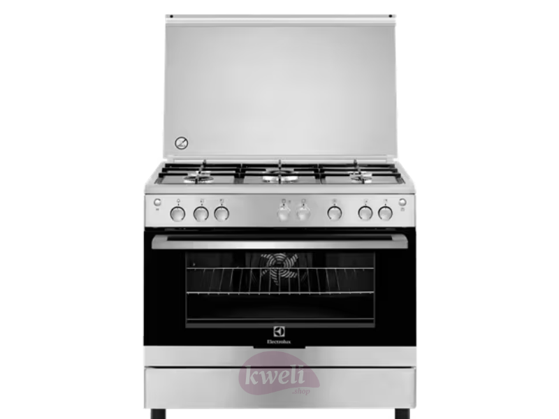 Buy new Electrolux 90cm Gas Cooker with Electric Oven EKK925A0OX - 5 Gas Burners, Grill, Rotiserrie, Automatic gas cut-off in Uganda - - Free Delivery > Long warranty > Lifetime After-sales Support