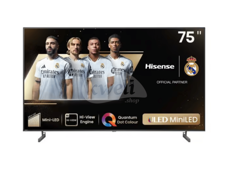 Buy new Hisense 75-inch ULED Mini-LED 4K Smart TV 75U6N; Quantum Dot Technology, Dolby Vision HDR, Dolby Atmos, VIDAA OS, Frameless Design in Uganda - - Free Delivery > Long warranty > Lifetime After-