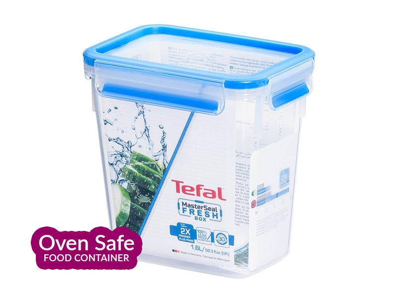 Buy new Tefal MasterSeal Fresh Rectangle Food Storage, Clear-Blue, 1.6l - K3021912 in Uganda - - Free Delivery > Long warranty > Lifetime After-sales Support