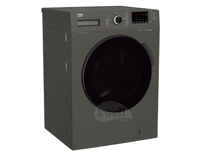Buy new Beko 9kg Front Loading Washing Machine BAW389 UK; A+++ Energy Rated, 1200 RPM, SteamCure, ProSmart Inverter Motor, AquaFusion, Manhattan Grey in Uganda - - Free Delivery > Long warranty > Life