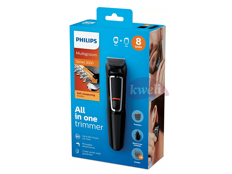 Buy new Philips Multigroom series 3000 8-in-1 Trimmer, Face and Hair MG3730/13 in Uganda - - Free Delivery > Long warranty > Lifetime After-sales Support