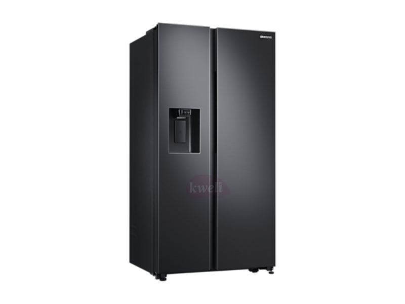 Buy new Samsung 635-litre Side By Side Refrigerator with Water & Ice Dispenser RS64R5311B4; All-round Cooling, Inverter Compressor, Total no frost - Black in Uganda - - Free Delivery > Long warranty >