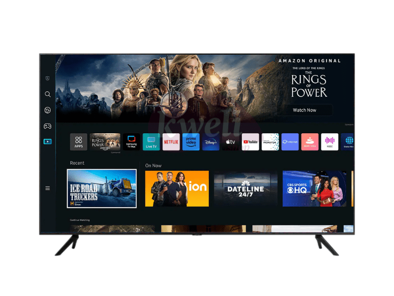 Buy new Samsung 65 inch Crystal UHD 4K Smart TV UA65CU7000 (2023); PurColor, Smart Hub, Smart Remote, Tizen™, 200 watts in Uganda - - Free Delivery > Long warranty > Lifetime After-sales Support