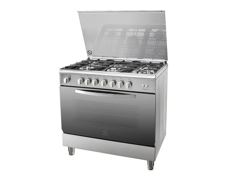 Buy new Indesit 90cm Gas Cooker with Wide Gas Oven & Grill I95T1CX + Flame Failure Protection in Uganda - - Free Delivery > Long warranty > Lifetime After-sales Support