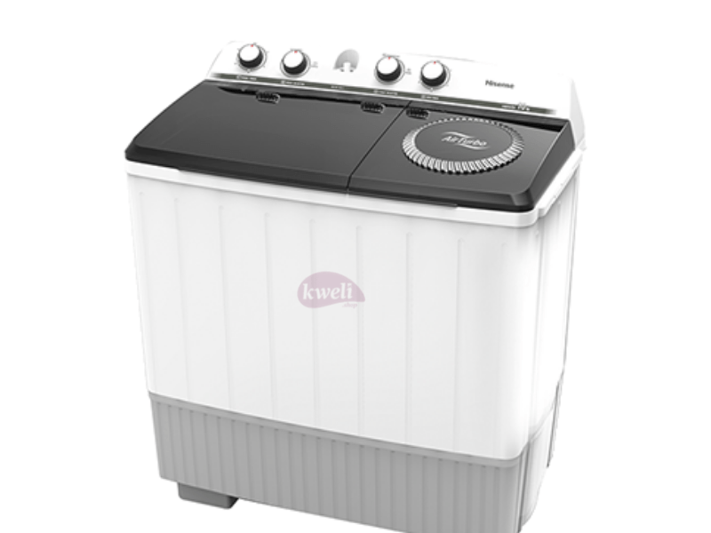 Buy new Hisense 10kg Twin Tub Washing Machine WSBE101; Semi-automatic (Manual) Washing Machine in Uganda - - Free Delivery > Long warranty > Lifetime After-sales Support