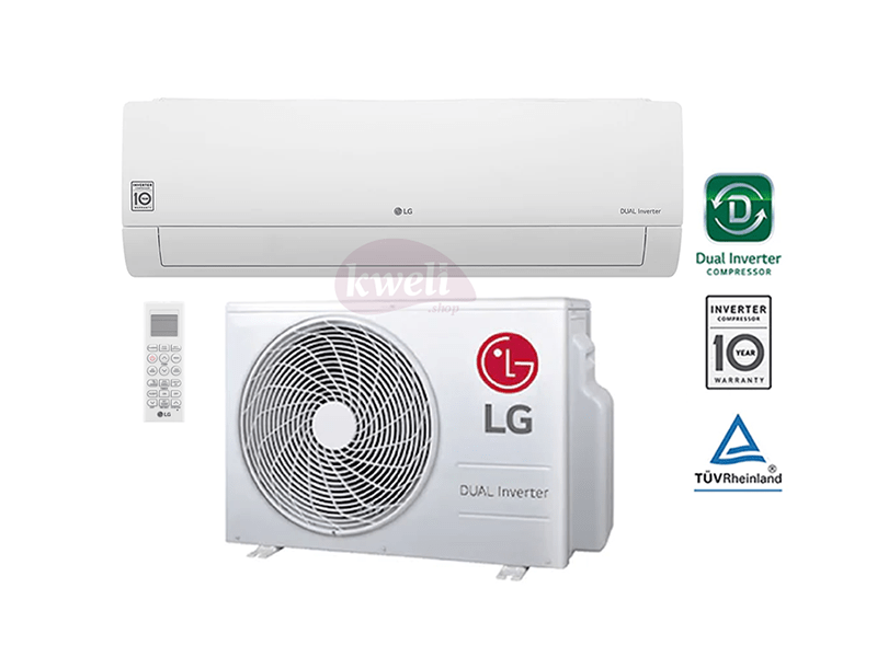 Buy new LG 12000 BTU Wall Split Air Conditioner, R410a - S4-Q12JA3QB; DUAL Inverter Air Conditioner, 1.5HP, 70% Energy Saving, 40% Faster Cooling in Uganda - - Free Delivery > Long warranty > Lifetime