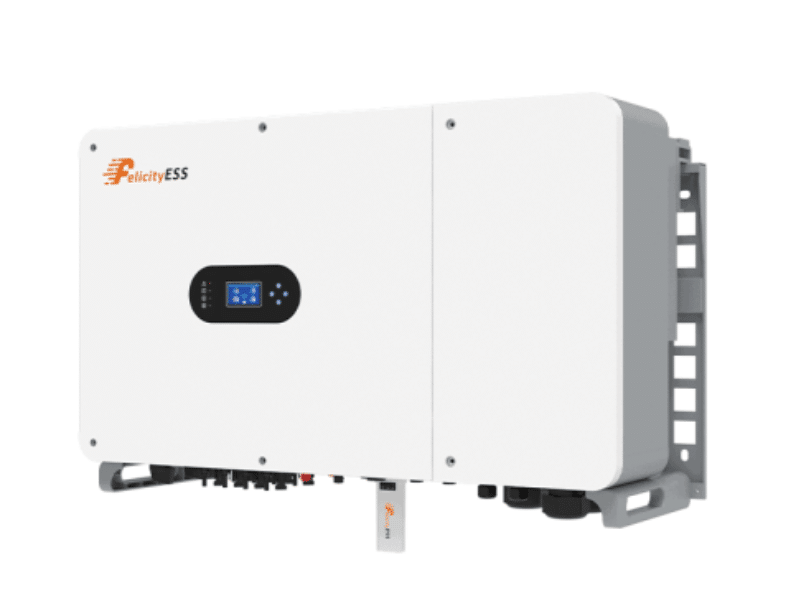 Buy new Felicity 50kVA/50kW 3-Phase High Voltage Hybrid Solar Inverter T-REX-50KHP3G01; 75kWp PV Input, 180-750V Battery Range, Dual MPPT, IP65, Smart Energy Management, Remote Monitoring via Wi-Fi in