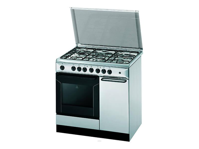 Buy new INDESIT Gas Cooker (5 Gas) with Electric Fan Oven + Grill + Gas Compartment – K9F71SB(X)/I in Uganda - - Free Delivery > Long warranty > Lifetime After-sales Support