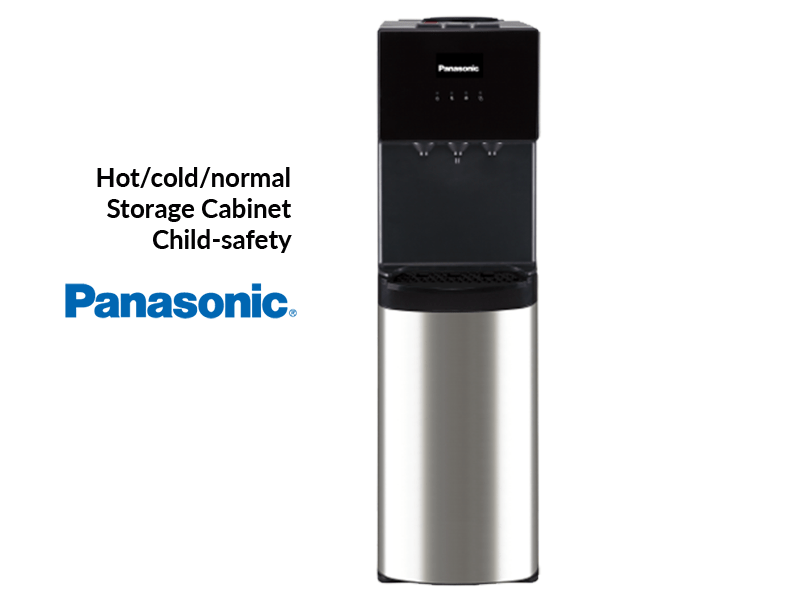 Buy new Panasonic Water Dispenser, 3-Taps with Cabinet and Child Lock, Black/Silver - SDMWD3238 in Uganda - - Free Delivery > Long warranty > Lifetime After-sales Support