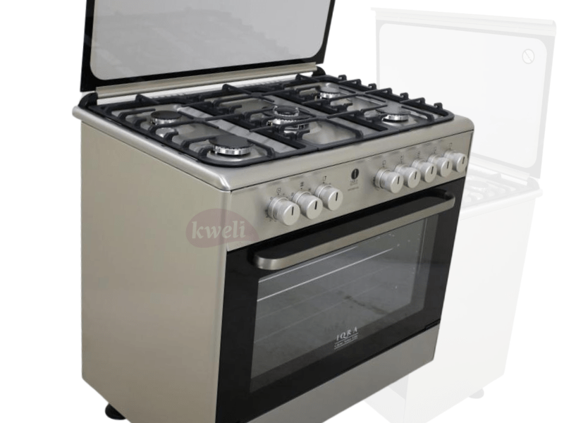Buy new IQRA 90cm Gas Cooker FC9001-SS; 5 Gas Burners, Electric Oven with Fan, Bottom and Top Heating in Uganda - - Free Delivery > Long warranty > Lifetime After-sales Support