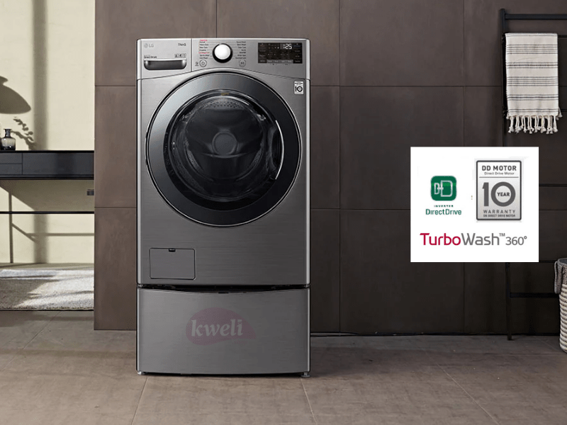 Buy new LG 18/10kg Front Load Washer Dryer F0L2CRV2T2; +Miniwash, TurboWash™, TurboDry, 6 Motion Direct Drive, Steam™, Add Items in Uganda - - Free Delivery > Long warranty > Lifetime After-sales Supp