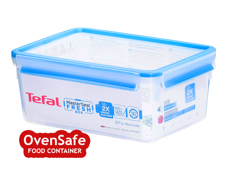 Buy new Tefal 3.7-liter Ovensafe Plastic Food Storage Container, Rectangular - Clear Blue K3022012 in Uganda - - Free Delivery > Long warranty > Lifetime After-sales Support