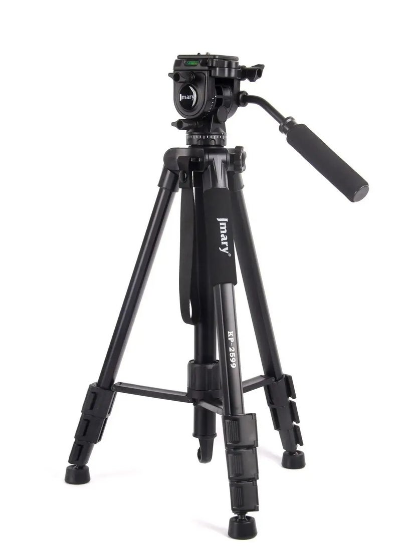 Jmary KP-2599 Professional Aluminum Tripod, Monopod for All DSLR Cameras and Smartphone (Black)