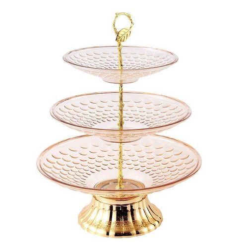 Cake Stand 3 Layer Fruit Tray Living Room Snack Tray Pastry Dessert Storage Tray Rack Home Candy Cake Tray Cake Display Stand Vegetable Basket Perfect For Holding Snacks Cupcakes Organiser Display Cen