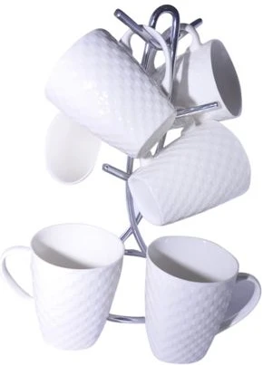 6 Pieces of Self Design Mugs/Cups - White