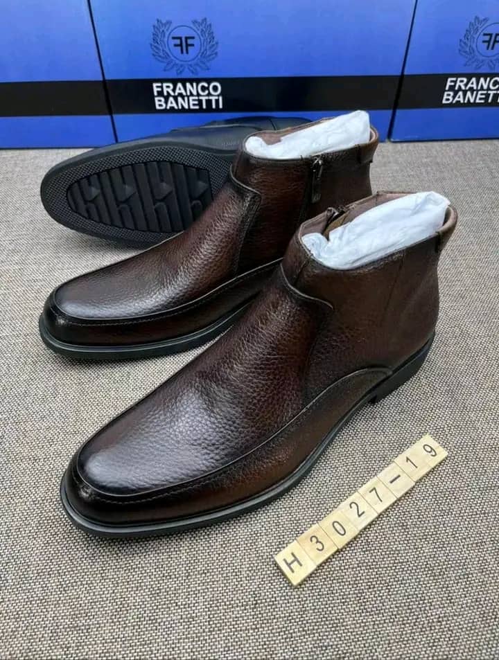 Franco Banetti Men's Formal Gentle Boots Shoes - Brown