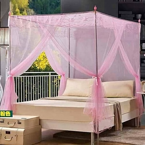 Mosquito Net with Stands - Pink top design may vary
