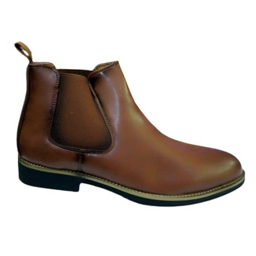 Men's Faux Leather Boots - Brown