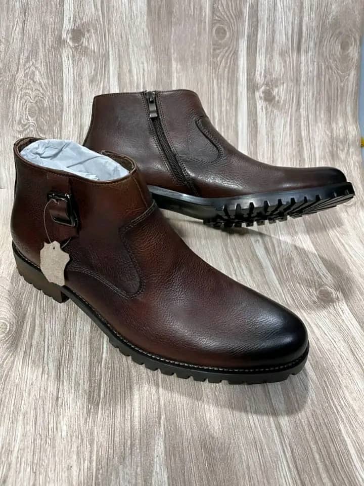 Men's Formal Boots Shoes - Brown/Black