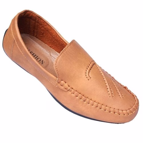 Thread Designed And Casual Men's Moccasins - Brown