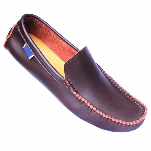 Casual Men's Moccasins - Coffee Brown