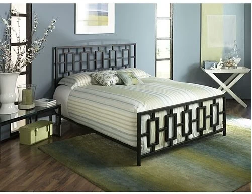 Metallic Double Bed - Black