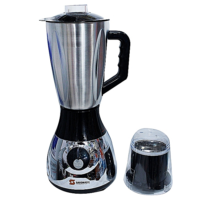 Sayona SB-808- 350W 2 in 1 Blender with Stainless Steel Blender- 2Litres – Silver,Black
