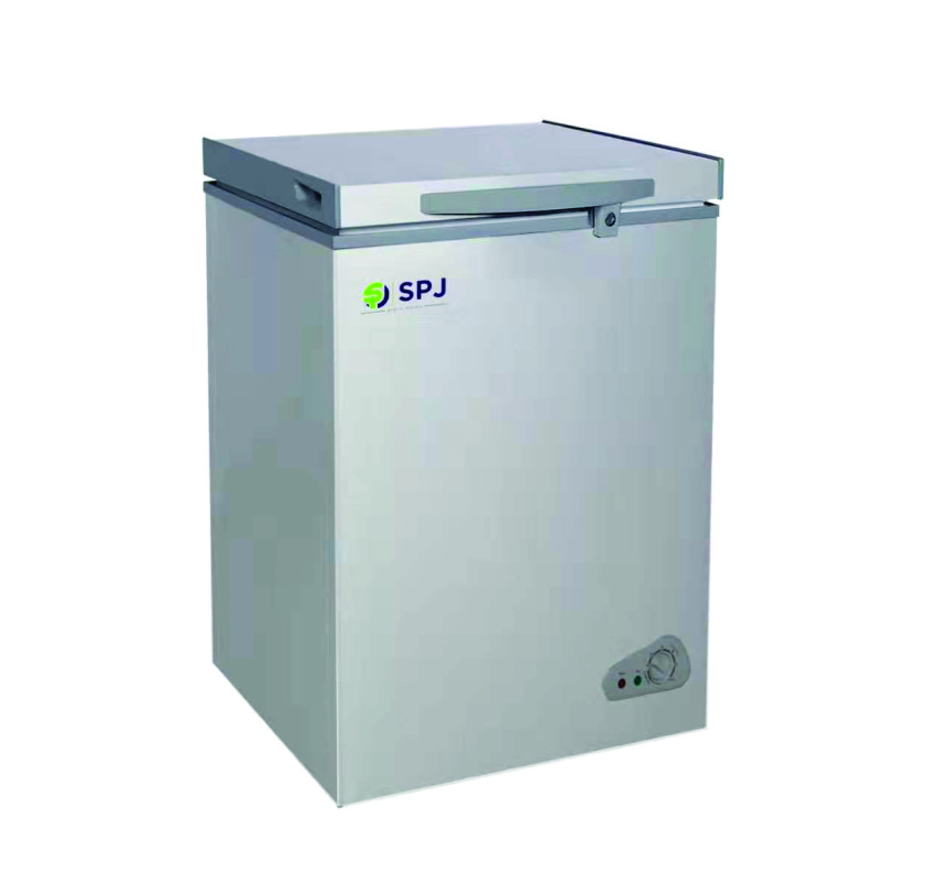 SPJ 130-Litre Chest Freezer CFSVT-130C029, Single Door Deep Freezer – Silver.