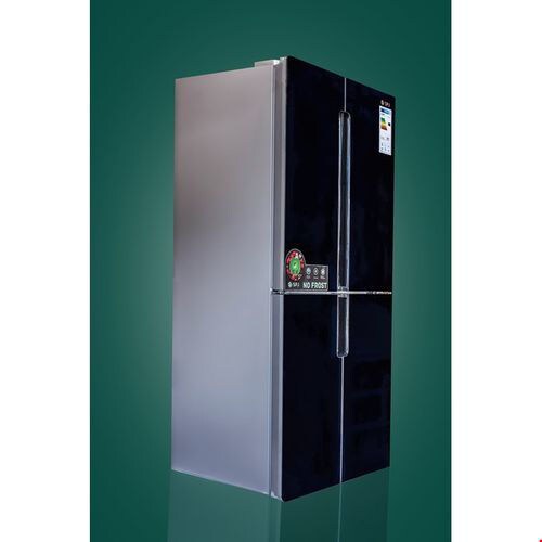 SPJ 4 Door No Frost Refrigerator with Dispenser Black Glass, 559Liters