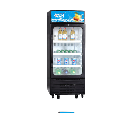 ADH ASC 185 Litres Glass Door Refrigerator- Black