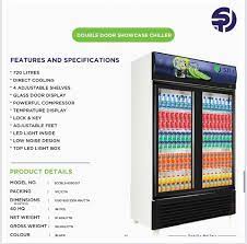 Spj double door fridge 830Litres slide door