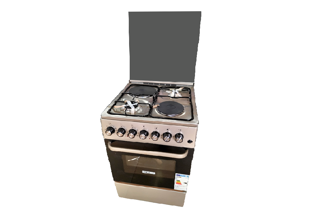 Duratek Cooker 50x50cm 2Gas 2Electric Plates DTC5022STK