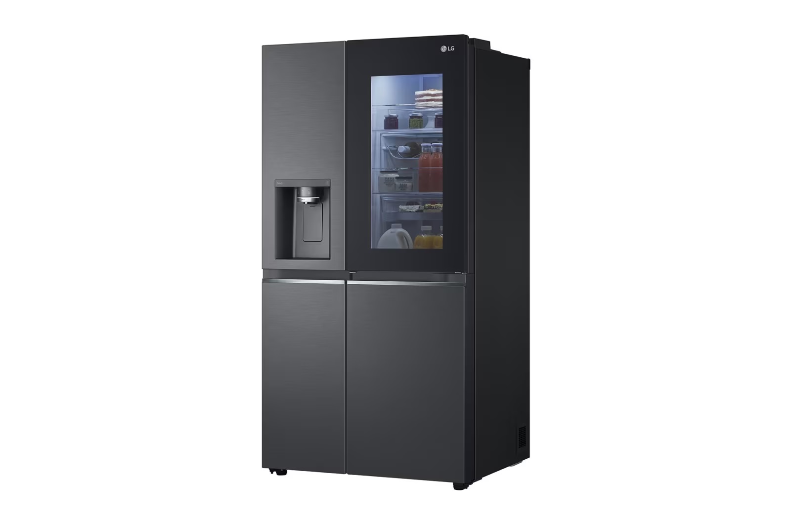 LG Fridge 635Ltrs Net Side by Side Fridge GC-X257CQES Matte Black