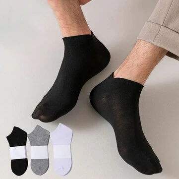 10 párů pánských lodních ponožek neviditelných nízkých silikonových protiskluzových ponožek bez zobrazení letních kotníkových ponožek jednofarebných volných prodyšných pohodlných