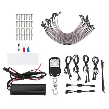 14 kusů RGB LED pásek atmosférické světlo Neon accent osvětlení pro auto nákladní vůz Underglow pod tělem