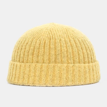 Módní Klobouk z pletené vlny Bezpramenné čepice Červené iModro