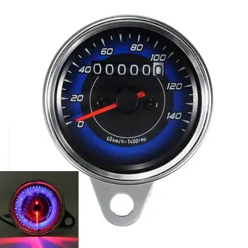 12V Dvě zároveň svítící diody na motorce Odometer KMH Rychloměr Univerzální