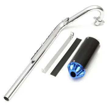 Výkonný výfukový systém CNC 110cc 125cc 140cc pro Pit Dirt Bike Modrá