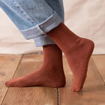 5 Pár pánských ponožek z polyesterové látky s vylehčením vytvořenými z jednoduchého teplého materiálu