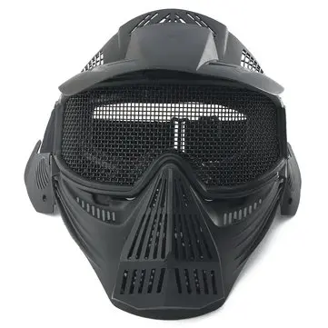 Taktická Airsoftová Pro Full Face Mask s ochranou brýlí z kovu
