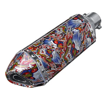 38-51mm Nerezová Ocelová Výfuková Potrubí S tlumičem univerzální pro motocykl