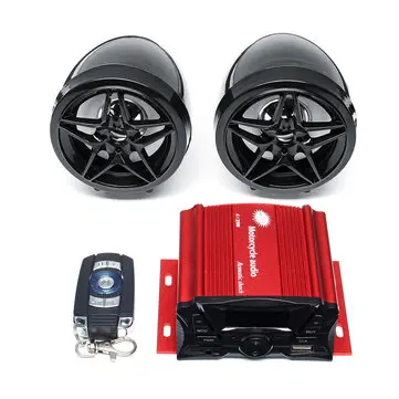 Motorcycle Audio Remote Sound System podpora SD USB MP3 přehrávače, FM rádio a Bluetooth reproduktor s funkcí proti krádeži