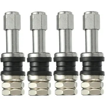 4X Univerzální TR43E Kovová svorka do bezdušové pneumatiky Ventil Schrader