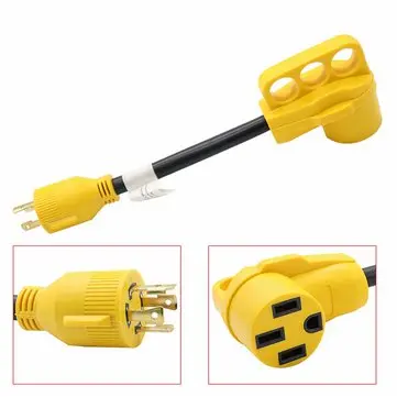 Mořský 30 Ampere Mužský na 50 Ampere Ženský Dogbone Adaptér 125/250V Pobřežní Napájecí Kabel Ocas Lodě Adaptér