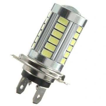 H7 5630 33 SMD Bílá LED Automobilová Čočka Denní Světlo Mlhové Přední Světlo Žárovka
