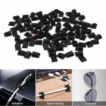 100PCS Dashcam Kabelová spona 30CM Drátkový lepící pruh Fixní sedadlo Motocykl